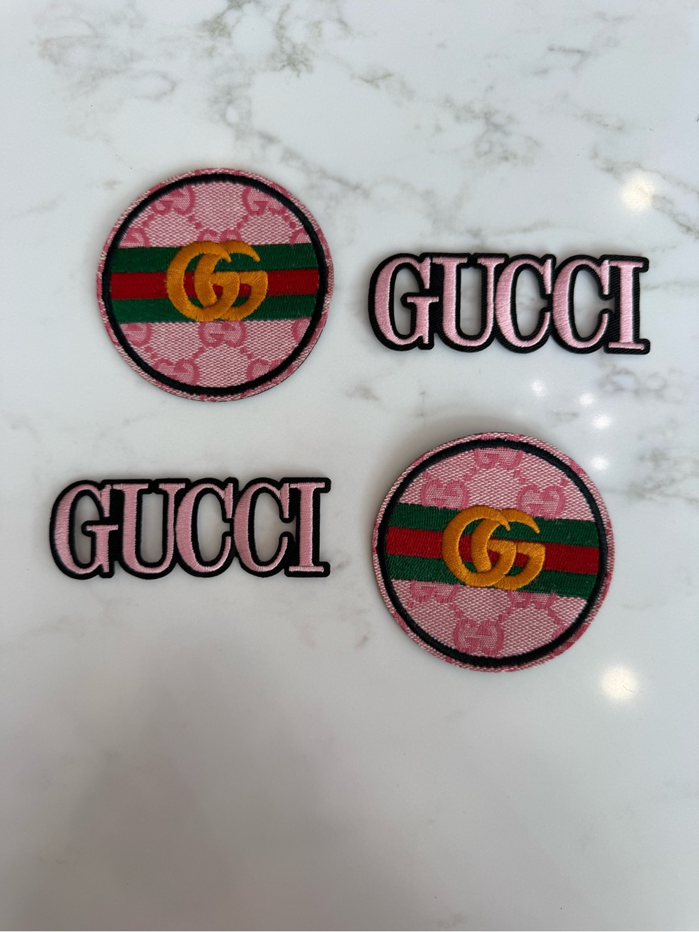 Hand Crafted Pink Embroidered Iron on Patches